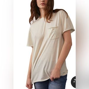 NWT Free People Vella Tee White Swan